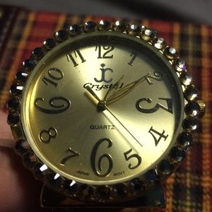 JC Crystal Quartz Bangle Leopard Watch